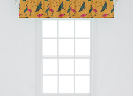Ambesonne Leaf Window Valance, Pattern Leafage Branches Silhouette Nature Theme Foliage Forest, Curtain Valance for Kitchen Bedroom Decor with Rod Pocket, 54" X 12", Sage Green Turquoise