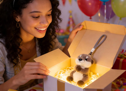 OROZCOR Plush Keychain Cute Otter Keychains for Backpacks