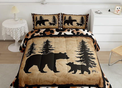 Erosebridal Rustic Bear Family Bedding Set Full
