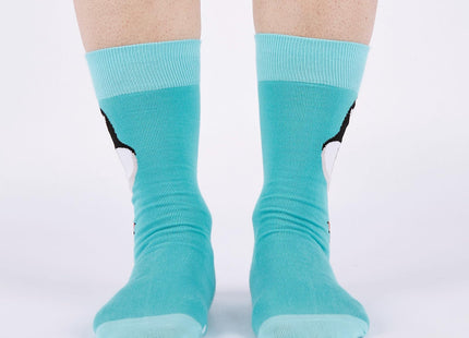 Sock It To Me Puffin Awesome Men's Crew Socks, Blue