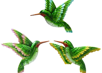 Glass Hummingbird Wall Art Hummingbird Decor Metal Fence Decorative Hanging