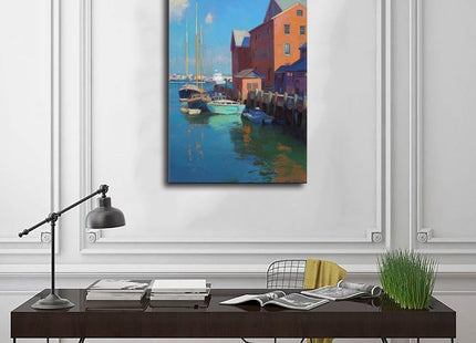 BGFgdDG Portland, Maine Tourist Attractions, New England Poster Bedroom Decor Sports Landscape Office Room Decor Gift Style:Frame 12x18inch