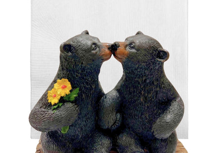 BestGiftEver Napkin Holder with Kissing Bear