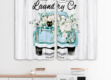 Kalmico Rustic Cabin Farmhouse Kitchen Curtains 27.5W x 39L Inch Tribe Primitive Vintage Cottages Bear Deer Country Lodge Rod Pocket Short Cafe Small Bathroom Window Treatment Drapes 2 Panels