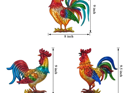 Rooster Metal Wall Art Kitchen Chicken Decor Room Bedroom Farmhouse Cabin