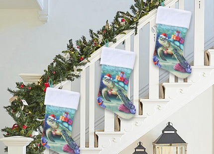 20 Inch Sea Turtle Christmas Stockings Ocean Turtle Xmas Hanging Stockings