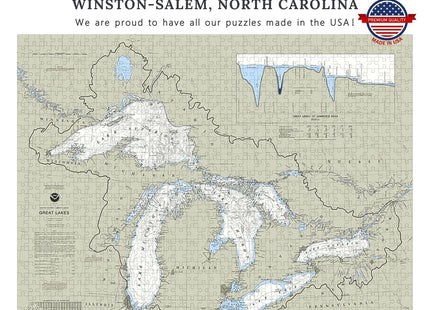 Heritage Puzzle Great Lakes Nautical Chart 1000 Pieces
