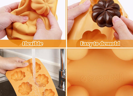 Pumpkin Cake Molds Silicone 3D Pumpkin Cake Cupcake Pan Fall Candy Molds