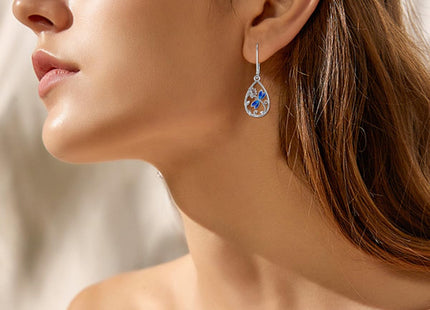 Sterling Silver Dragonfly Dangle Drop Leverback Earrings - Dragonfly Jewelry Gifts for Women