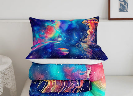 Feelyou Jellyfish Ocean Sea Comforter Set Twin Size Boys Bedding