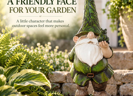 Topadorn Garden Gnome Statue, 10.24" Woodland Outdoor Gnome
