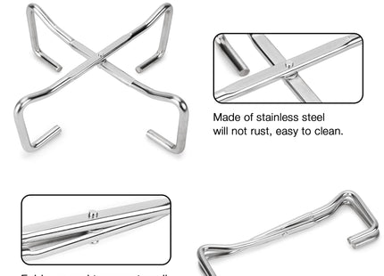 Stanbroil 8" Stainless Steel Folding Dutch Oven Lid Stand for Campfire