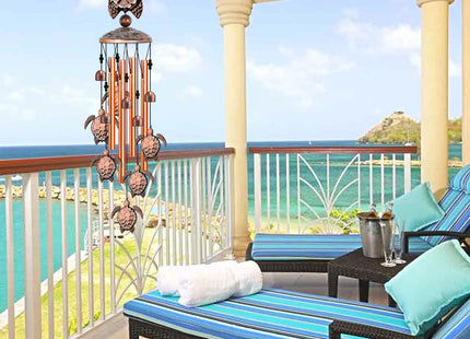 JUNQIU Sea Turtle Wind Chimes for Outside, Turtle Gifts for Women