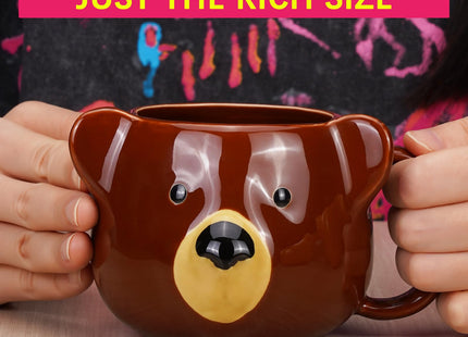 ToCooTo Bear Mug, Cute Ceramic Coffee Mug, 14 oz