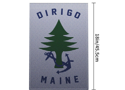 Ensign Of Maine Knitting Effect Garden Flags for Outside 12x18 Inch Double Sided Durable Spring Summer Garden Flag Patio Banner Home Lawn Decor Flag