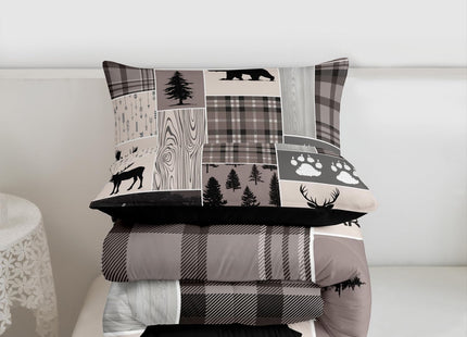 Erosebridal Rustic Patchwork Comforter Full,Country Cabin Bedding Set