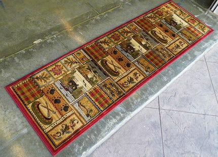 CR Wildlife Nature Cabin Lodge Scene Duck Boat Fish Area Rug (2 Feet 2 Inch X 7 Feet 2 Inch Runner)