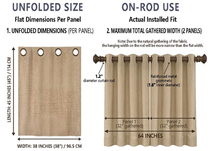 Erosebridal Rustic Farmhouse Blackout Curtains