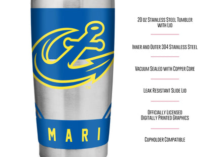Rico Industries NCAA Maine Maritime Mariners Standard 20oz Stainless Steel Tumbler with Lid - Great For Coffee, Tea, Water or Cocktails