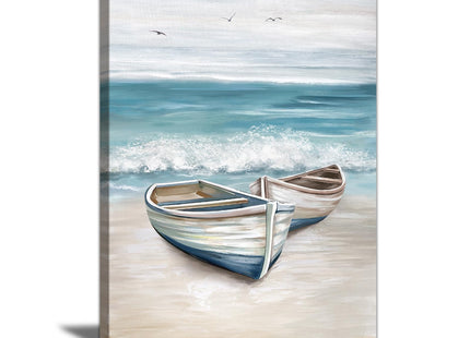 WENGTIAO Beach Coastal Canvas Wall Art Beach Wall Art Painting 12"x16"