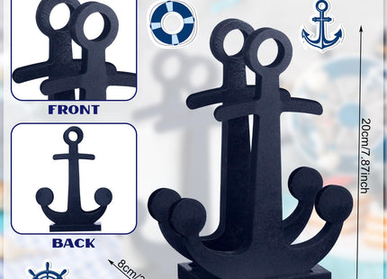 Reallnaive Anchor Napkin Holder Vintage Tabletop for Summer Parties