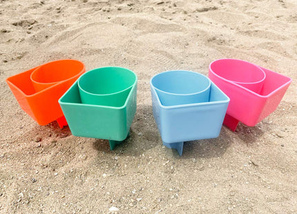 Home Queen Beach Cup Holder, Keep Drinks Stable and Out of Sand, 4 Pack