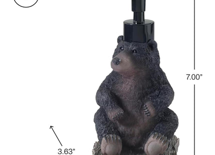 Avanti Linens - Black Bear Lodge Lotion Pump, Refillable Soap Dispenser