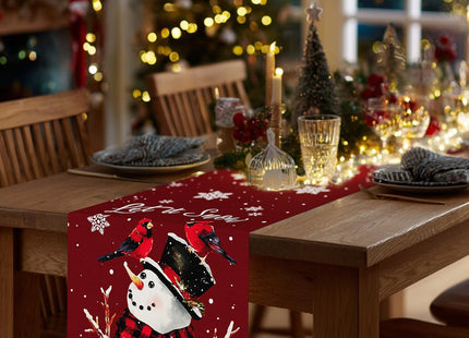 CHAMBERY Table Runner for Christmas Decorations with Snowman Snowflakes