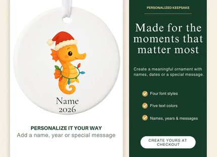 Lydia Gifts 2026 Personalized Sea Otter Christmas Ornament