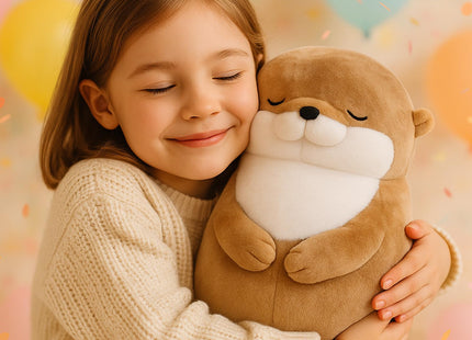 WEIGEDU Sleeping Otter Stuffed Animals Plush Toys, 12 inches