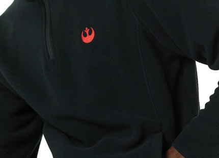 Amazon Essentials Disney | Marvel | Star Wars Men's Polar Fleece Quarter-Zip Mock Insulated Jackets, Soft Fleece, Star Wars Rebel Logo, X-Large