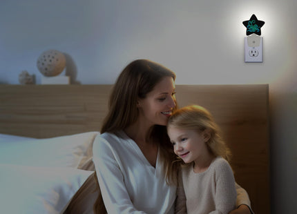 Losthll Green Octopus Night Light Plug-in Dusk to Dawn Smart Sensor White Led Nightlight for Bedroom Bathroom Kitchen Hallway Stairs Energy Efficient Decor Desk Lamp