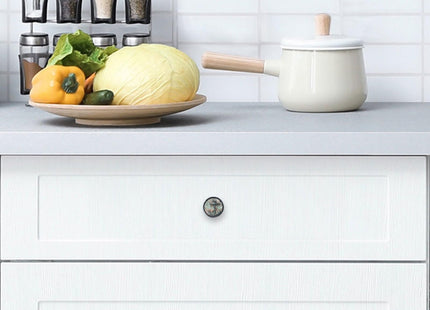 4 Pack Starfish Anchor Cabinet Knobs, 1.37 Inch Round Drawer Pulls for Kitchen Cabinet Hardware Dressers Knobs and Closets