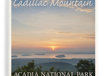 Lantern Press Acadia National Park, Maine, Cadillac Mountain (Absorbent Ceramic Coaster, Single, Cork Back, Kitchen Table Decor)