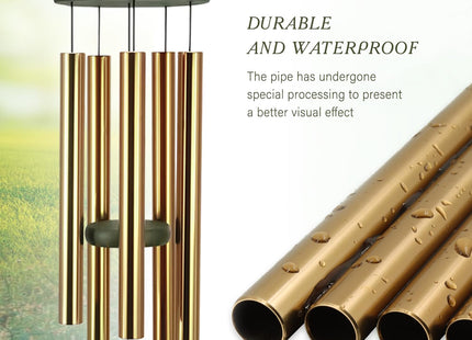 Wind Chimes for Outdoor & Gifts – Engraved Tree of Life