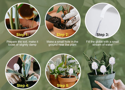 Welhammsae 4 PCS Plant Watering Globes for Indoor Plants, Pinecone Shape Self Watering Globes, Iridescent Glass Self Watering Planter Insert, Hands-Free Watering Devices for Vacation