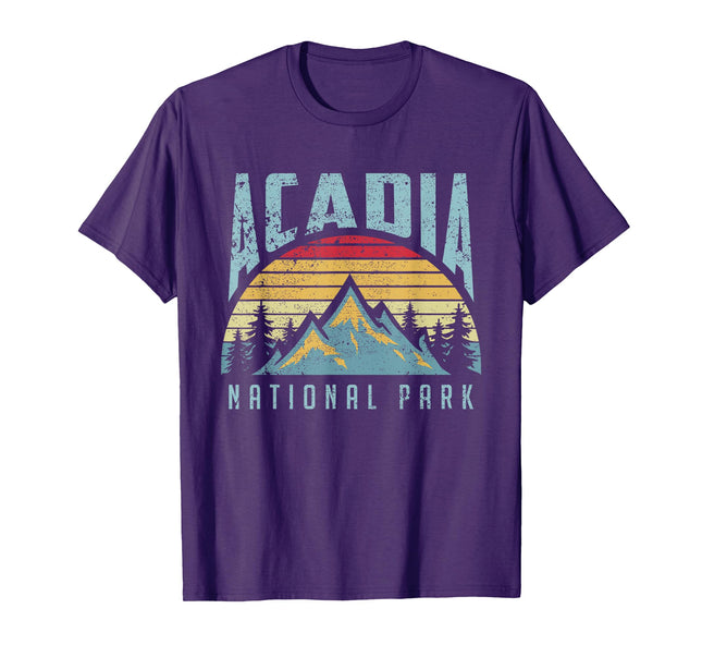 Acadia National Park Maine Mountains Retro T Shirt T-Shirt