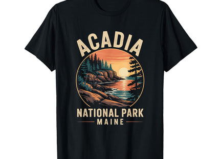 Retro Acadia National Park Maine Est 1916 Mens Womens Hiking T-Shirt