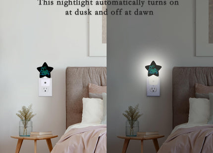Losthll Green Octopus Night Light Plug-in Dusk to Dawn Smart Sensor White Led Nightlight for Bedroom Bathroom Kitchen Hallway Stairs Energy Efficient Decor Desk Lamp