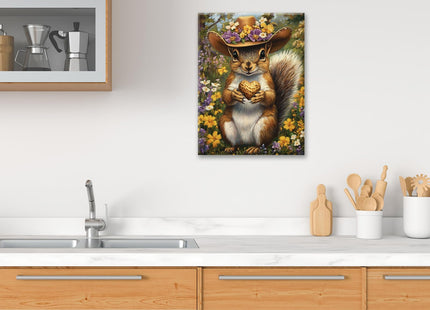 Squirrel Wall Art Western Squirrel Pictures Wall Decor Painting 16"X12"