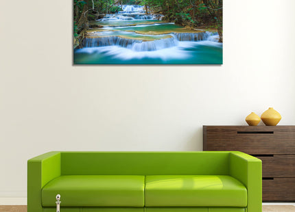 DZL Art S75275 Canvas Prints Wall Art Forest Waterfall Landscape Forest Scenery Painting Nature Wilderness Photography for Living Room Bedroom Bathroom Home Office Decor