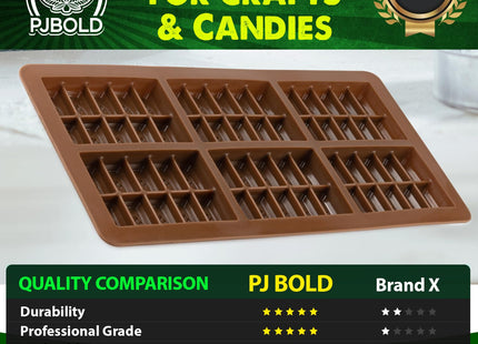Small Mushroom Chocolate Bar Silicone Candy Mold Trays, 2 Pack