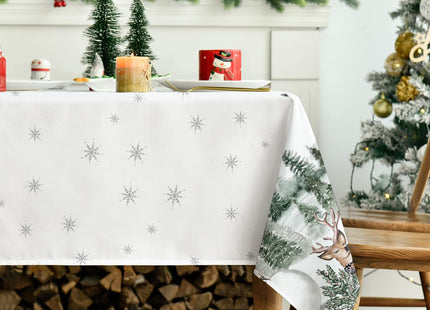 Horaldaily Christmas Tablecloth 60 x 84 Inch Rectangular Deers Snowman
