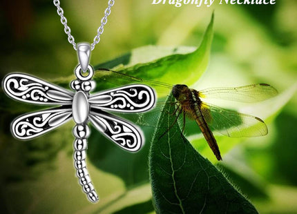 ONEFINITY Dragonfly Necklace 925 Sterling Silver Dragonfly Pendant Necklace Jewelry Gifts for Women