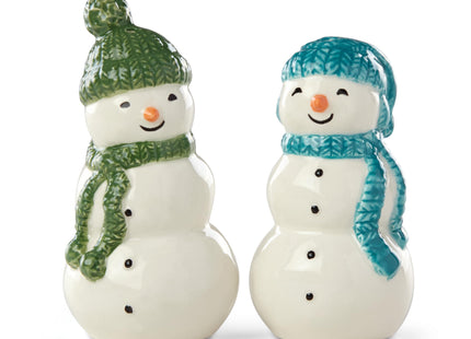 Lenox Balsam Lane Snowman Christmas Salt and Pepper Shaker Set