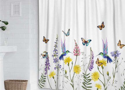 Xiazhilaio Hummingbird Shower Curtain with Hooks 71x74 Inch