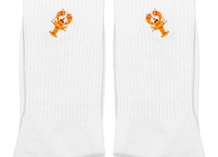 ZYQFN Lobster Embroidered Socks, for Lobster Lovers (146)