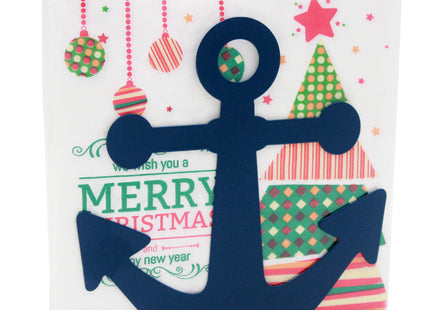 BetyHom Vintage Metal Nautical Anchor Napkin Holder (BLUE)