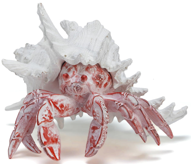 VVGIFTS Hermit Crab with Shell Beach Coastal Statue for Home Shelf Decor