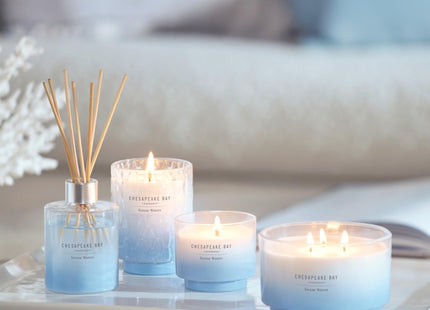 Chesapeake Bay, 14.5oz Serene Waters Scented Candle, Mood Evoking Fragrance, Sea Glass-Inspired Jar, Premium Soy Blend Wax with Essential Oils, Coastal Fragrance for Home Décor or Gifting